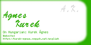agnes kurek business card