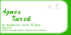 agnes kurek business card